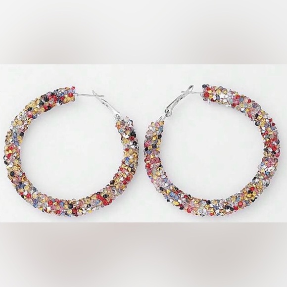 Fashion Jewelry Jewelry - Multicolor Beads Hoop Earrings